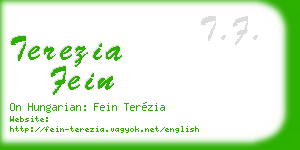 terezia fein business card